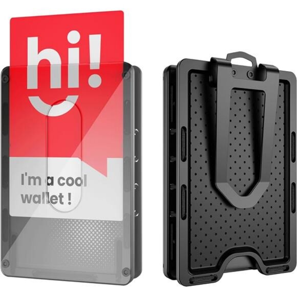 Mens Card Holder Slim Wallet Minimalist Wallet with ID Card Holder RFID Blocking - Picture 1 of 7